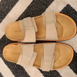 Mens Sandals with cork footbed